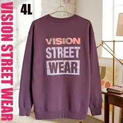 ヴィジョンストリートウェア スウェット トレーナー ロゴプリント パープル 4L