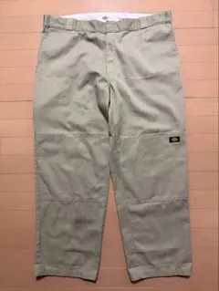 Dickies ディッキーズ ダブルニー ルーズフィット ベージュ　44×32