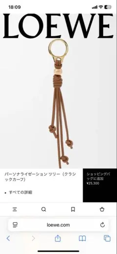 美*望様 ロエベ　チャーム チャウチャウ チャーム（フェルト&カーフ） ホワイト - LOEWE