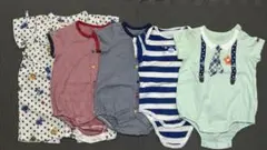 【5点セット】ミキハウス ホットビスケッツ ベビー服 男の子 60〜70 夏物