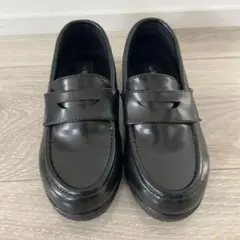 キッズローファー　ブラック•黒　18cm