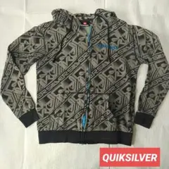 QUIKSILVER 総柄 ジップアップパーカー Sサイズのサムネイル