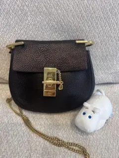 クロエ ドリュー チェーンショルダーバッグ レザー ブラック Chloé