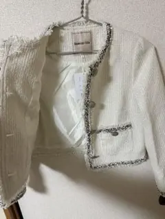 【新品タグ付き】ツイードジャケット アイボリー サイズ1 上品 フォーマル