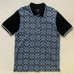 2753【人気 美品】コーチ シグネチャー総柄&刺繍馬車ロゴ 半袖 ポロシャツ 2753【人気 美品】コーチ シグネチャー総柄&刺繍馬車ロゴ 半袖