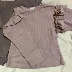 ペアマノン　フリル付き長袖カットソー 120