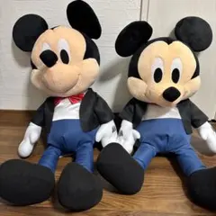 タグ付き　ミッキーマウス　ぬいぐるみ　特大 BIG おめかし　2個セット
