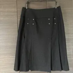 ブラックフレアスカート パール装飾 コムサデモード