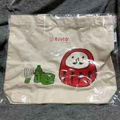 OJICO ダルマイラスト トートバッグ 約30cm幅