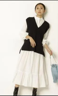 ジャスグリッティー　ショートベスト×ワンピースＳＥＴ