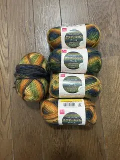 グラデーションウール　オータム5玉