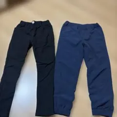 Steadily ブラックパンツ 130サイズ　ユニクロ暖パン120裏起毛