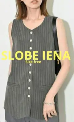 【美品】SLOBE IENA スローブイエナ　PEストライプデザインジレのサムネイル