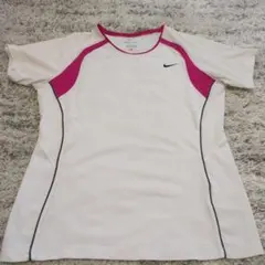 Nike DRI-FIT Tシャツ ホワイト/ピンク　ナイキ　レディース