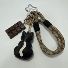じゃらじゃらキーホルダー 猫 チョコレート
