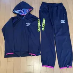 umbro レディースジャージ上下セット ネイビー上M 下Lサイズ