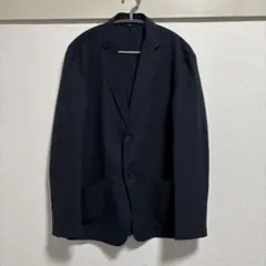 無印良品 紳士 風を通す ストレッチサッカージャケット ダークネイビー M
