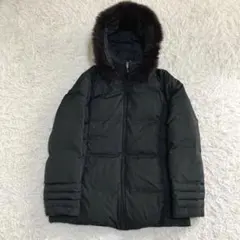 16376✨モンクレール 茶タグ ファー ダウンジャケット ダウンコート