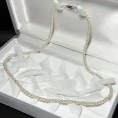 テリ◎ アコヤ 本真珠 ベビーパール K18WG ネックレス アクセサリー