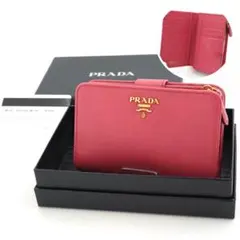 ✨未使用展示品✨ PRADA ミニ財布 サフィアーノレザー 二つ折り L字