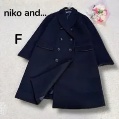 【ニコアンドniko and...】ウール　ダブルボタン　テーラードロングコート
