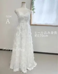 ウェディングドレス 二次会 白 前撮り ロング丈 ブライダルフォト 2次会