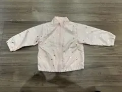 子供服 ピンク ハート柄 ジップアップジャケット 80