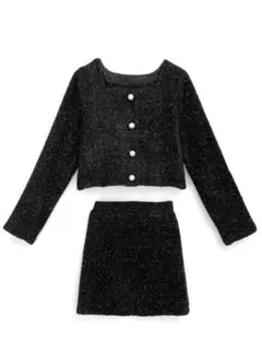 【GRL】ラメシャギージャケット×ミニスカートセットアップ