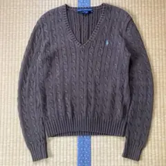 RALPH LAUREN SPORT ラルフローレン ケーブルニット ブラウン