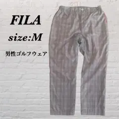 美品　フィラ　薄手メッシュパンツ　撥水加工　メンズ　M グレー