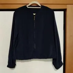 ビス　UV CARE&COOL TOUCH　ノーカラージップブルゾン ネイビー