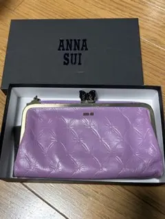 ANNA SUI 長財布 がま口 パープル バタフライのサムネイル