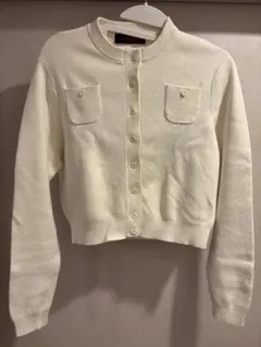 CABaN コットンカシミヤ クルーネックカーディガン XS