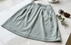 ユニクロ　フレアスカート　緑　レディース　キッズ