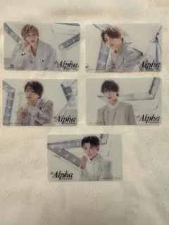 なにわ男子　アルバム ＋alpha 特典　クリアソロカード　5人分