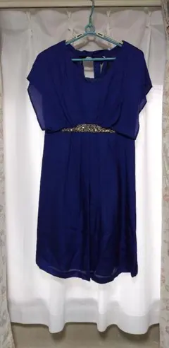 ストロベリーフィールズグレース　ドレス　ビジュー　タック　切り替え　リボン