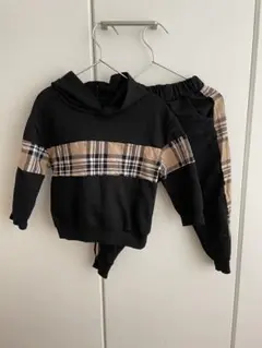 チェック柄セットアップ　100