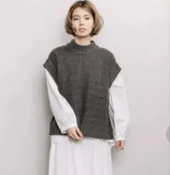 refinedworks ロービング変わり編みベスト