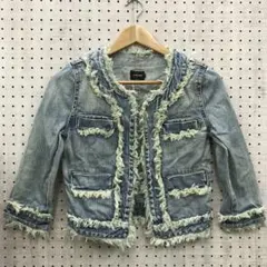 アーバン ギャル 古着 LE CIEL BLEU フリンジ デニムジャケットのサムネイル