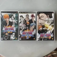 PSPソフト　BLEACH ソウルカーニバル1.2.ヒートザソウル4
