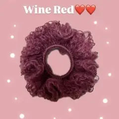 【ハンドメイド　編み物】フリルのシュシュ