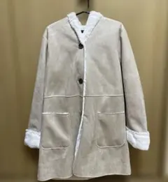 INGNI ベージュ フード付きムートンコート