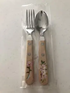 スプーン・フォークセット　花柄