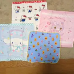 【サンリオ】ハンドタオル3枚セット　＆プーさんハンドタオル（おまけ）