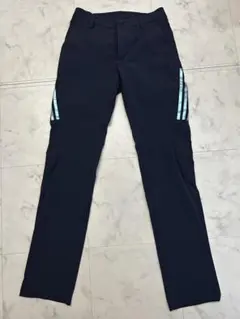 adidas ネイビー ゴルフパンツ ストライプ