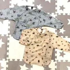 防水長袖 お食事エプロン 2枚セット