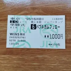 バブルガムフェロー 単勝馬券のサムネイル