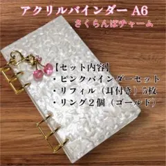 A6バインダー 貯金 リフィル5枚 韓国風 チャーム付き 家計簿 セービング
