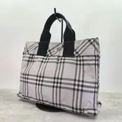 バーバリー ブルーレーベル ハンドバッグ ナイロン ノバチェック