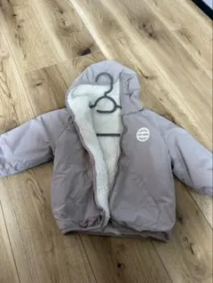 ベージュ フード付き アウター リバーシブル